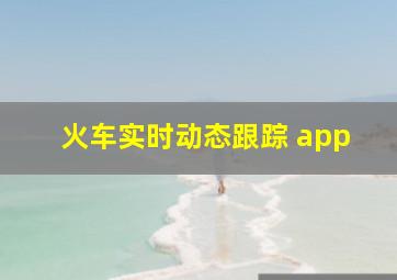 火车实时动态跟踪 app